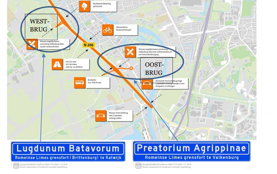 Nieuwe viaducten N206 krijgen Romeinse naam