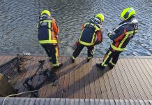 Hulpdiensten rukken uit voor oude winkelwagen