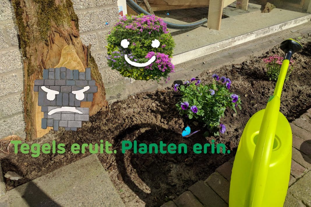 afbeelding tegels ruilen voor planten actie