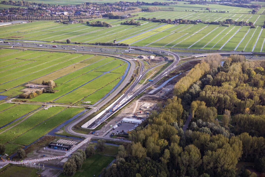 Knooppunt Hofvliet-A4 en startschacht Corbulotunnel