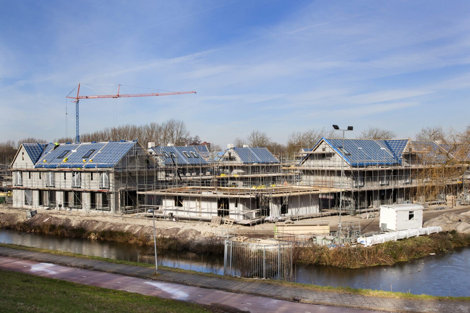 Woningbouw in aanbouw
