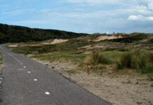 Kantmarkering op duinfietspaden