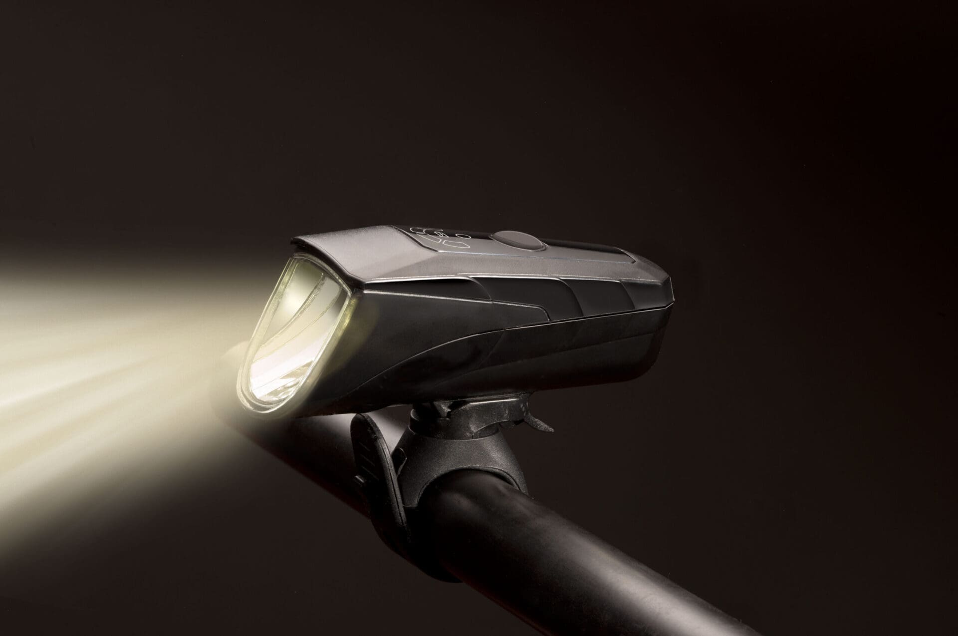 Front Bicycle Light Lighting Up Background