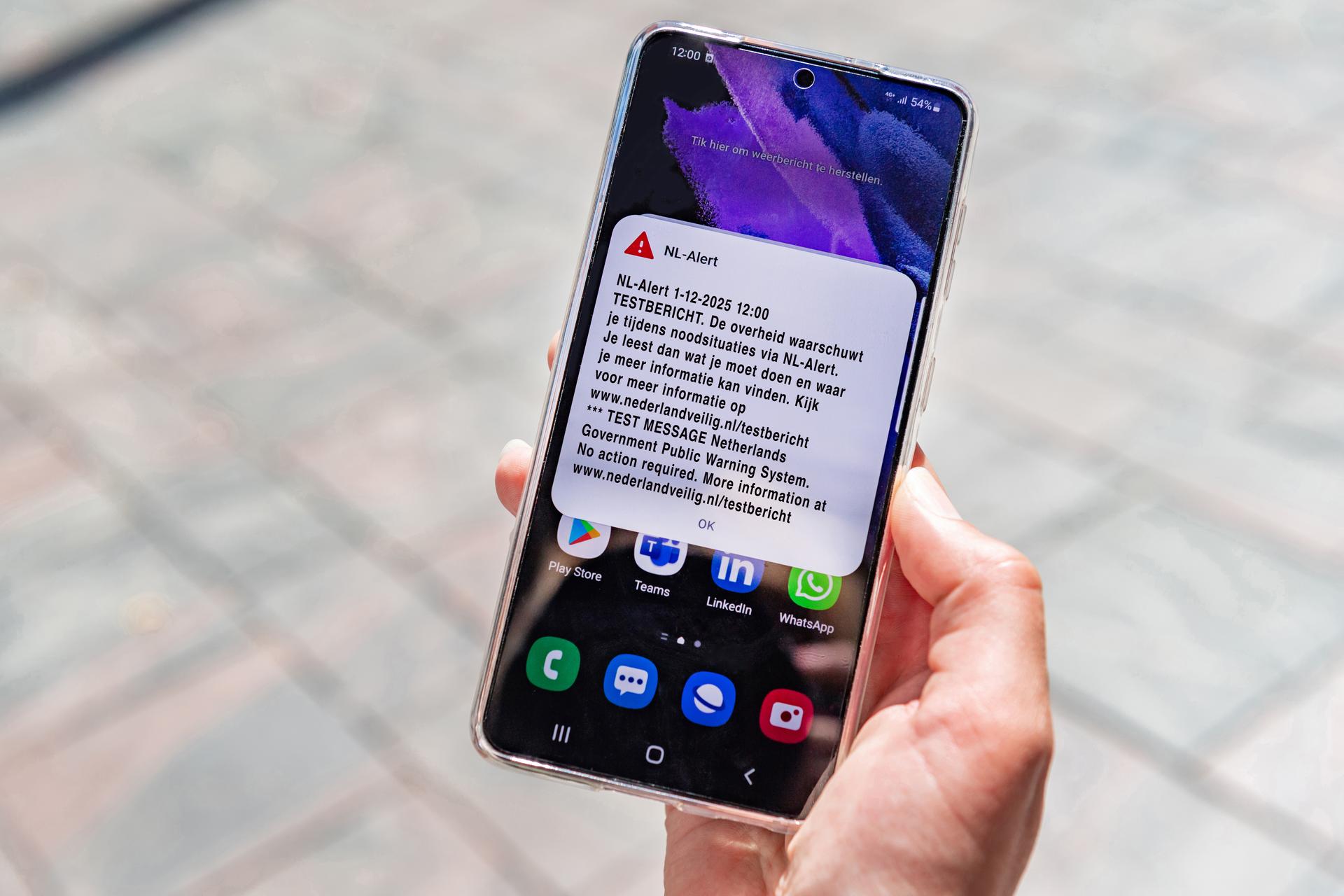 Maandag rond 12 uur NL-Alert testbericht