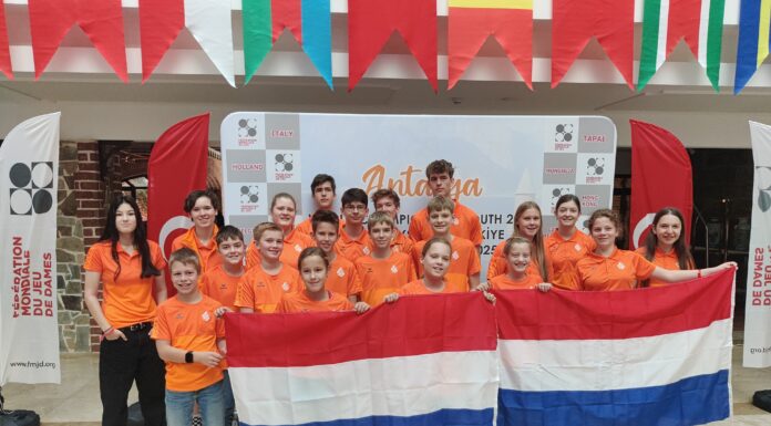 Rijnsburgse eindigt knap als 8e op WK jeugddammen