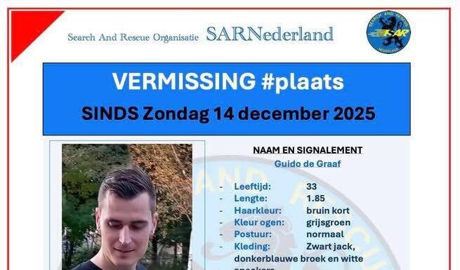 Katwijker (33) sinds zondag vermist