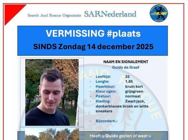 Katwijker (33) sinds zondag vermist