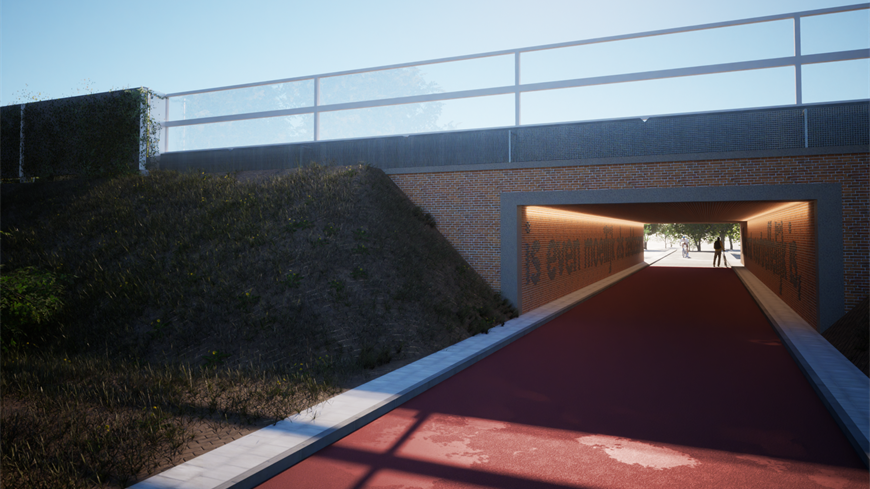 Fietstunnel Duinviool dicht tot en met 6 maart