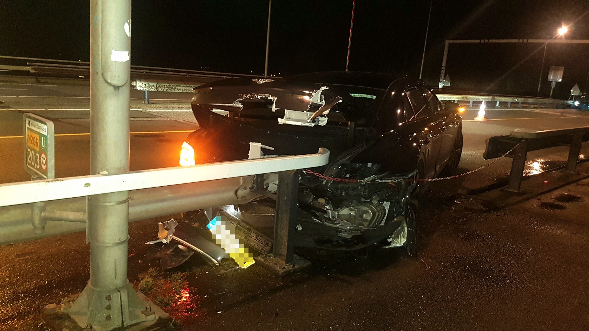 Veel schade bij ongeval N206 Katwijk