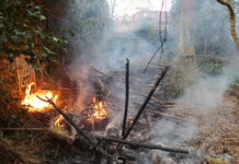 Brand langs Sandtlaanpad snel geblust