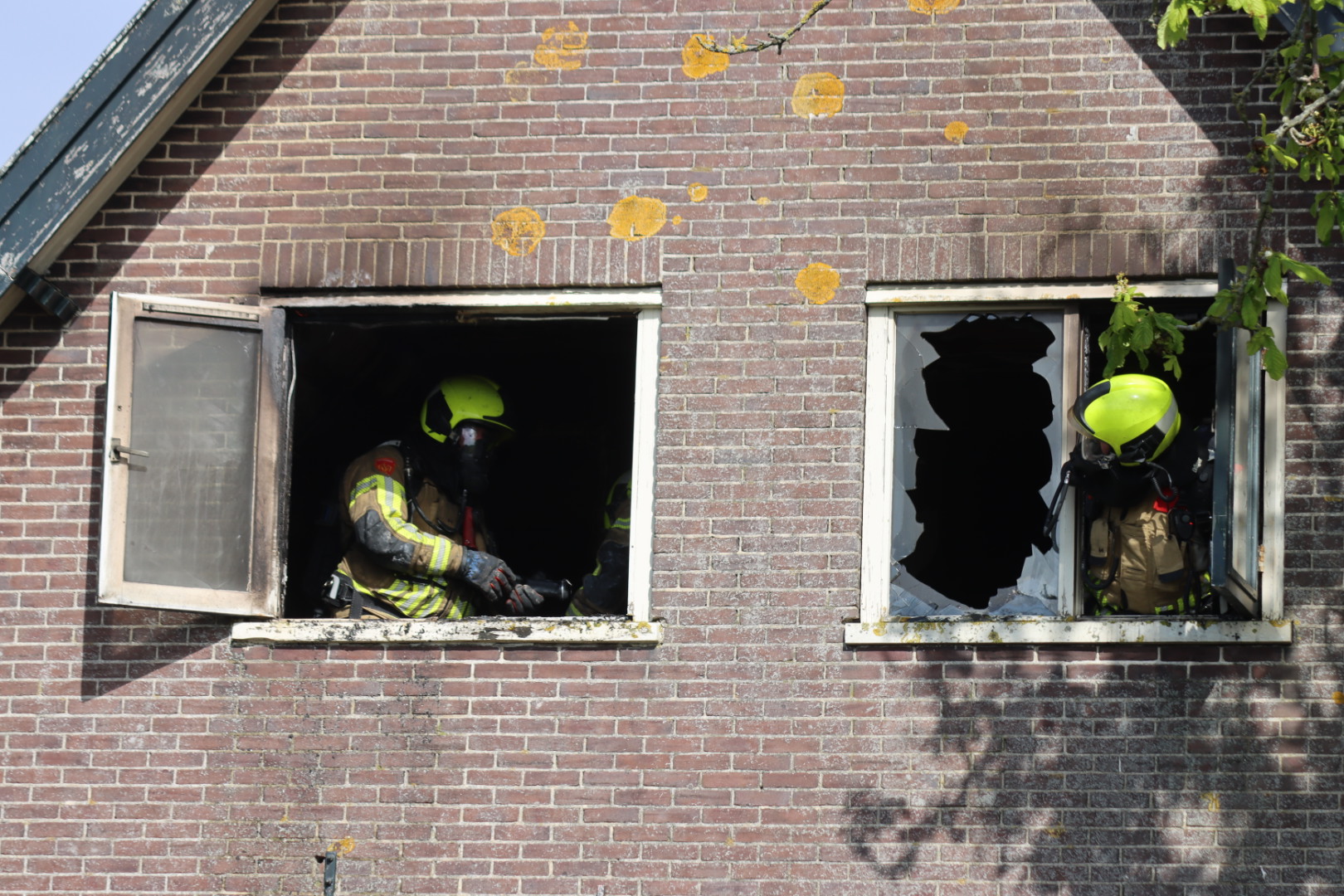 Zolderbrand in woning