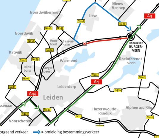A44: start meerdaagse afsluiting vervroegd naar vrijdagochtend 19 juni