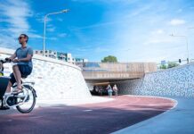 Nieuwe tunnel De Zandloper open voor fietsers en voetgangers