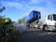 Vuilcontainer op vrachtwagen vliegt in brand in Valkenburg