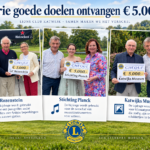 Lions schenken 15.000 euro aan drie lokale goede doelen