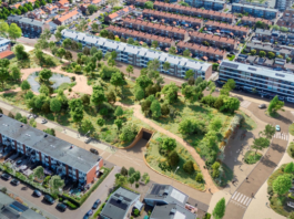 Plan Bosplein: rotonde, ondergrondse parkeergarage, park bovenop Lidl
